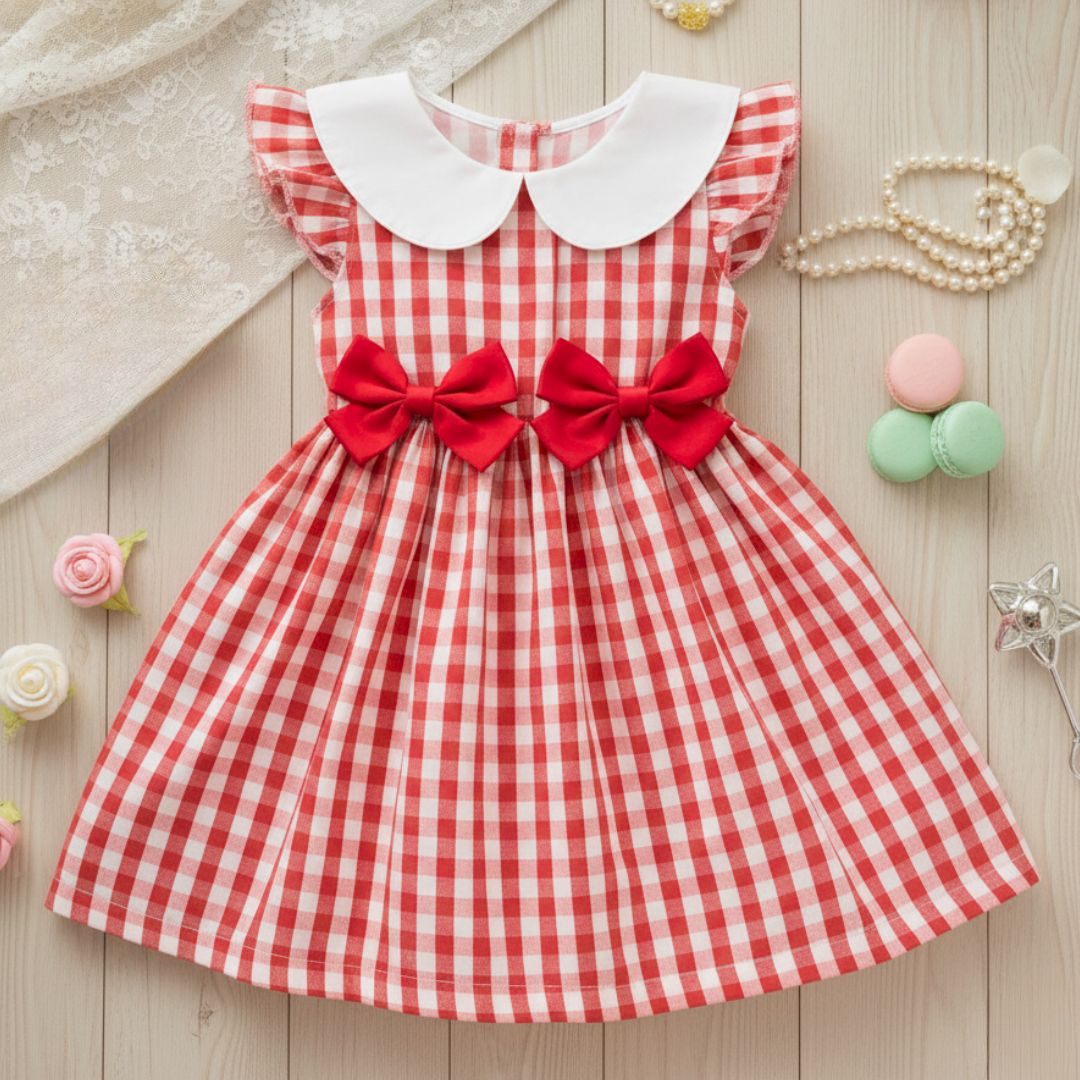 Vestido xadrez vermelho